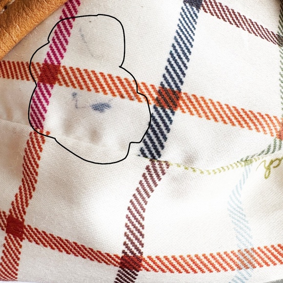 Coach Pleated Ergo Tote #12240 Tan Leather Tattersall Lining 2008 Collection - Picture 11 of 11